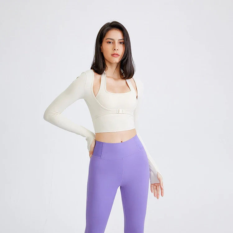 Jaqueta + Cropped Esportivo Feminino - Estilo Lululemon