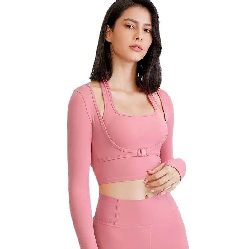 Jaqueta + Cropped Esportivo Feminino - Estilo Lululemon